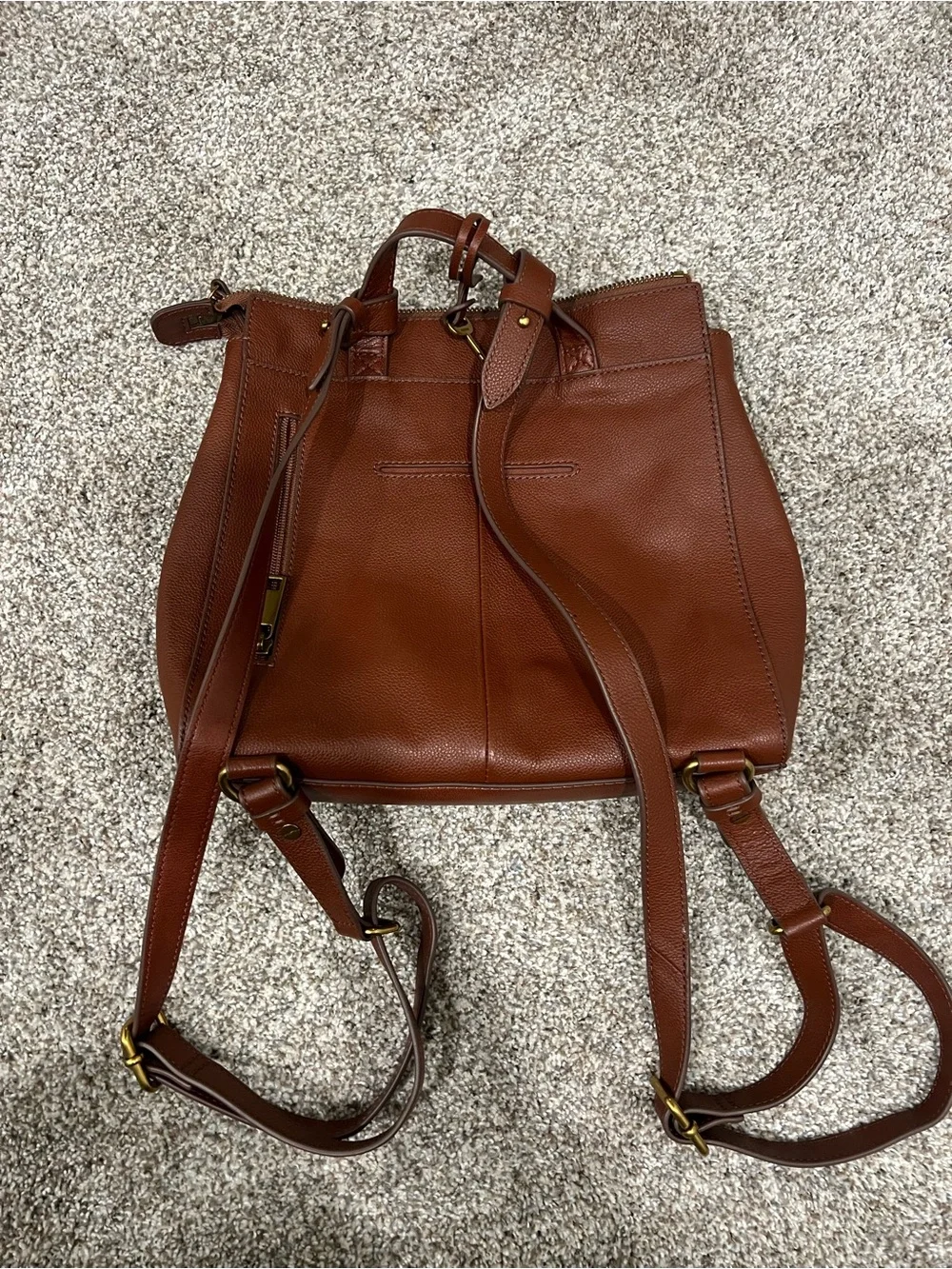 Fossil Women's Brown Leather Backpack